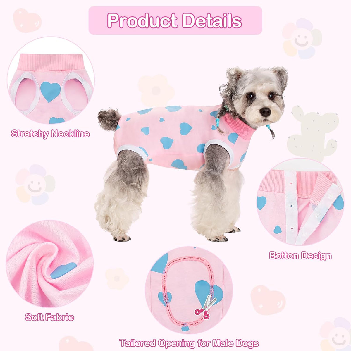 Recovery Suit for Dogs After Surgery Dog Onesie Female Spay Surgical
