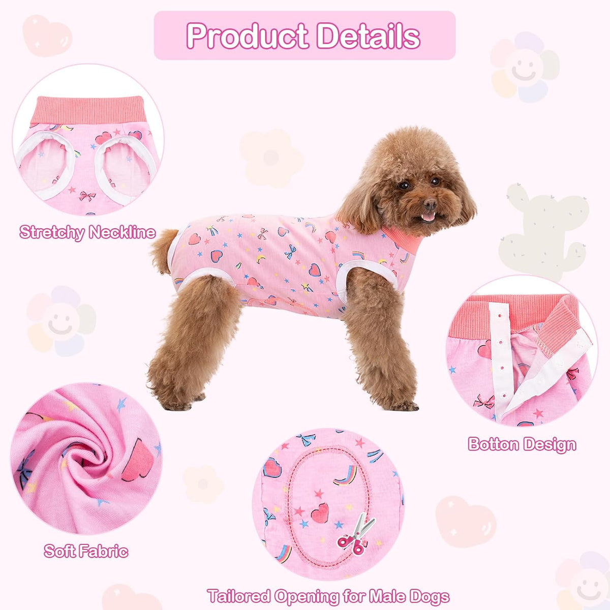 Recovery Suit for Dogs After Surgery Dog Onesie Female Spay Surgical