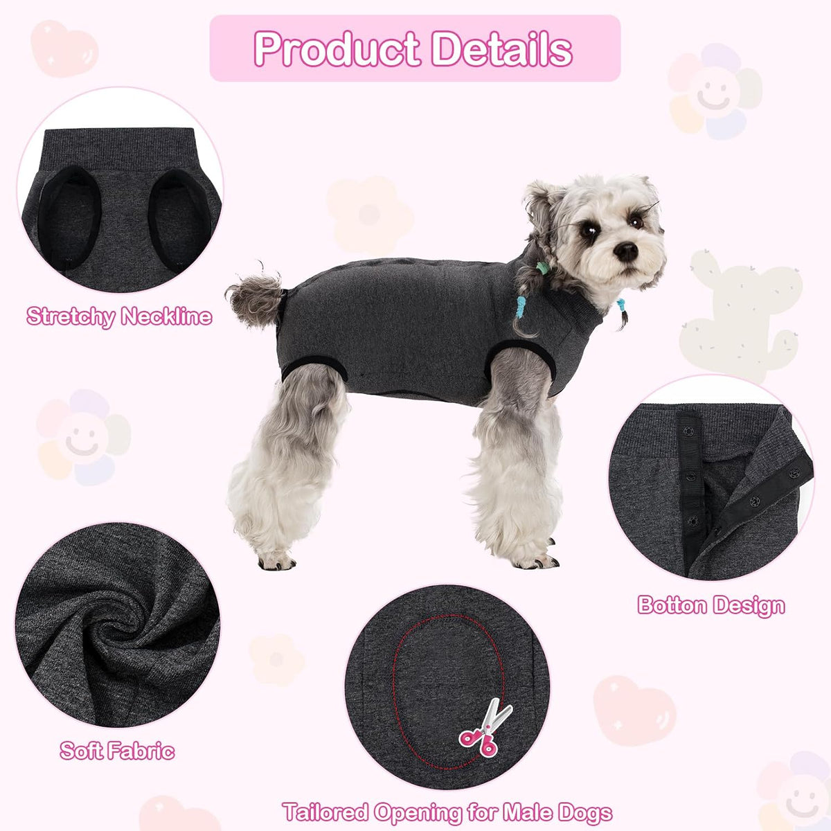 Recovery Suit for Dogs After Surgery Dog Onesie Female Spay Surgical