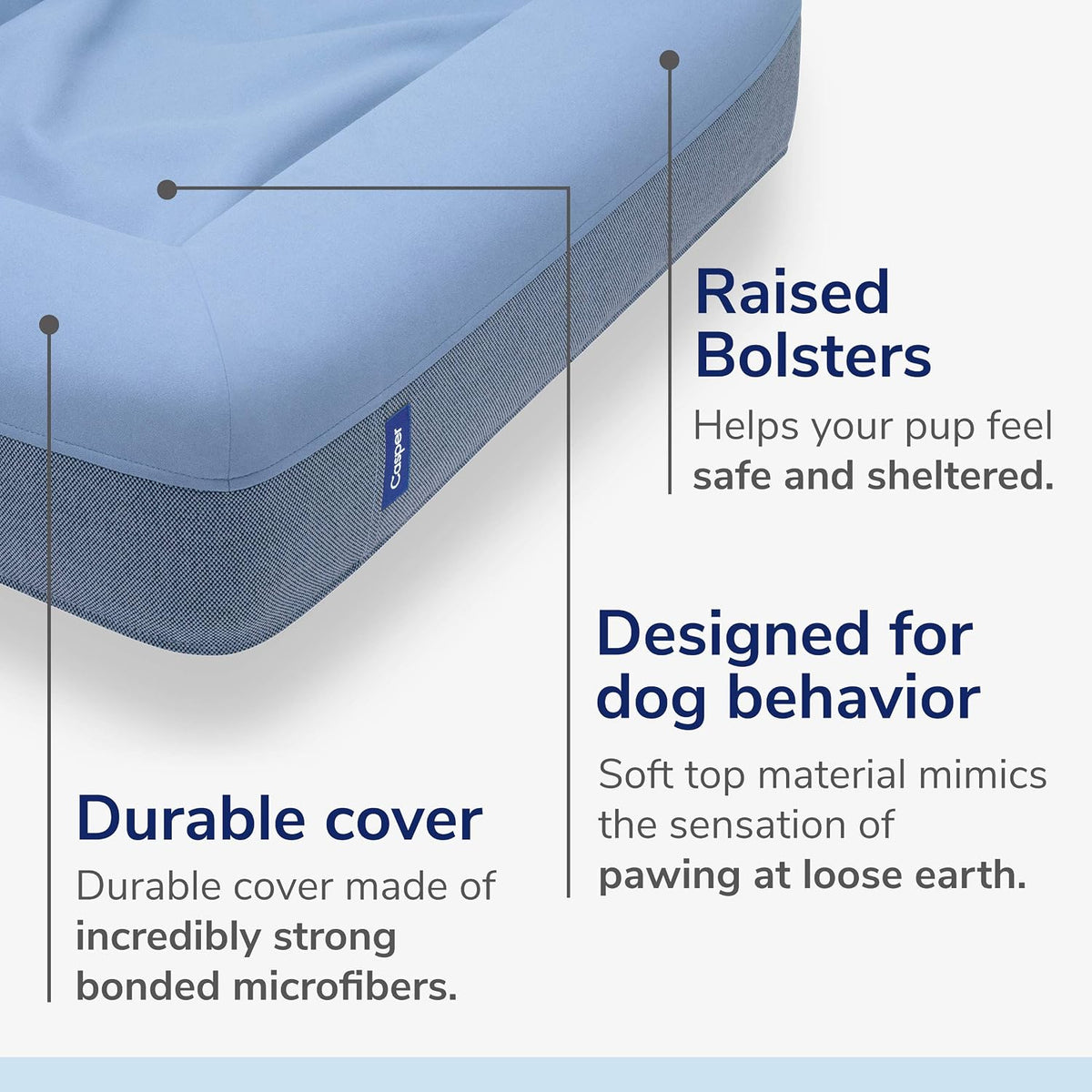 Dog Bed, Plush Memory Foam, Small, Gray, 26.0"L x 19.0"W x 6.0"Th