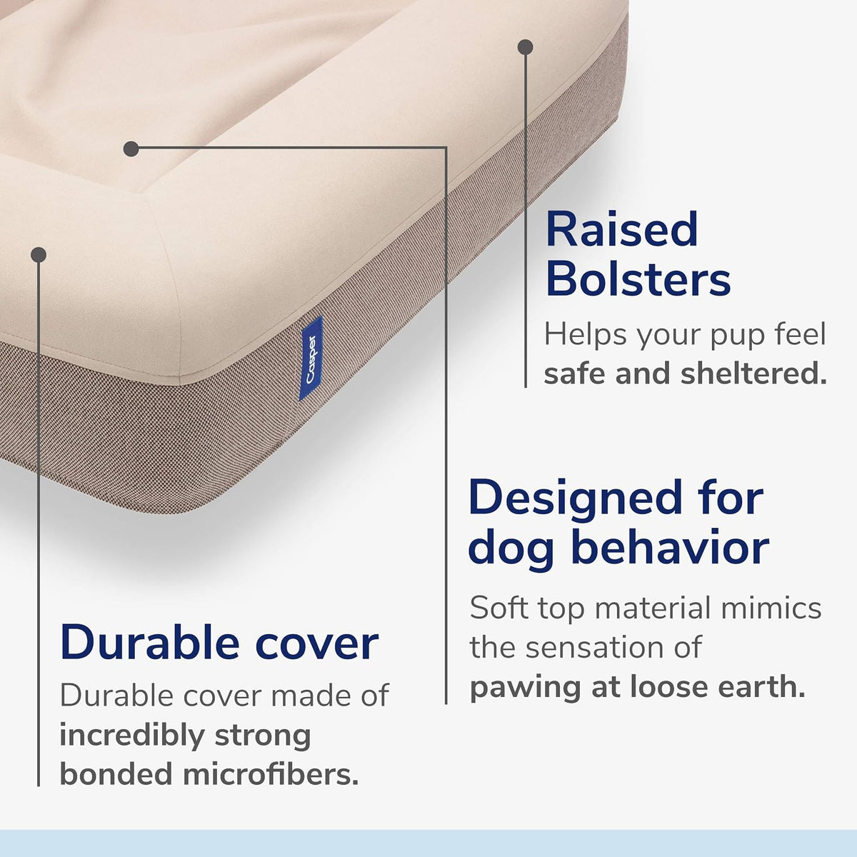 Dog Bed, Plush Memory Foam, Small, Gray, 26.0"L x 19.0"W x 6.0"Th