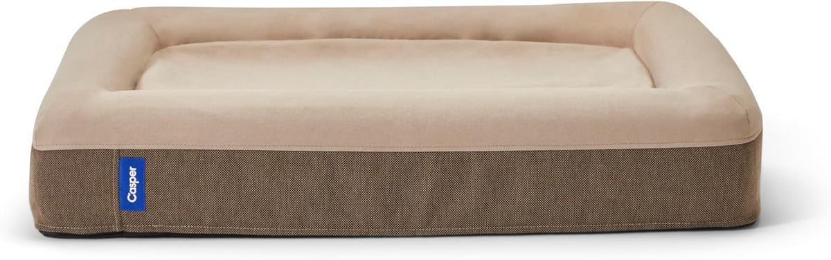 Dog Bed, Plush Memory Foam, Small, Gray, 26.0"L x 19.0"W x 6.0"Th
