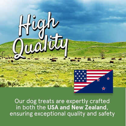 TRMC Real Meat Beef Jerky Dog Treats - 8 Air-Dried Strips of Jerky- Grain-Free Pet Snacks Made up of 95% Free-Range Grass Fed Beef - All-Natural