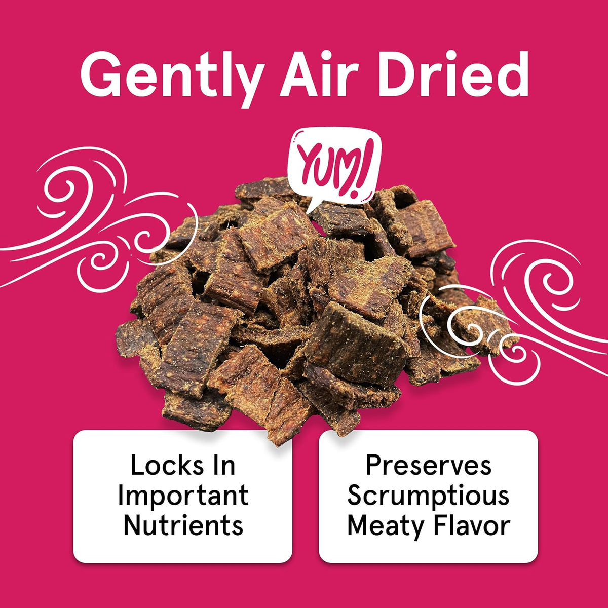TRMC Real Meat Beef Jerky Dog Treats - 8 Air-Dried Strips of Jerky- Grain-Free Pet Snacks Made up of 95% Free-Range Grass Fed Beef - All-Natural
