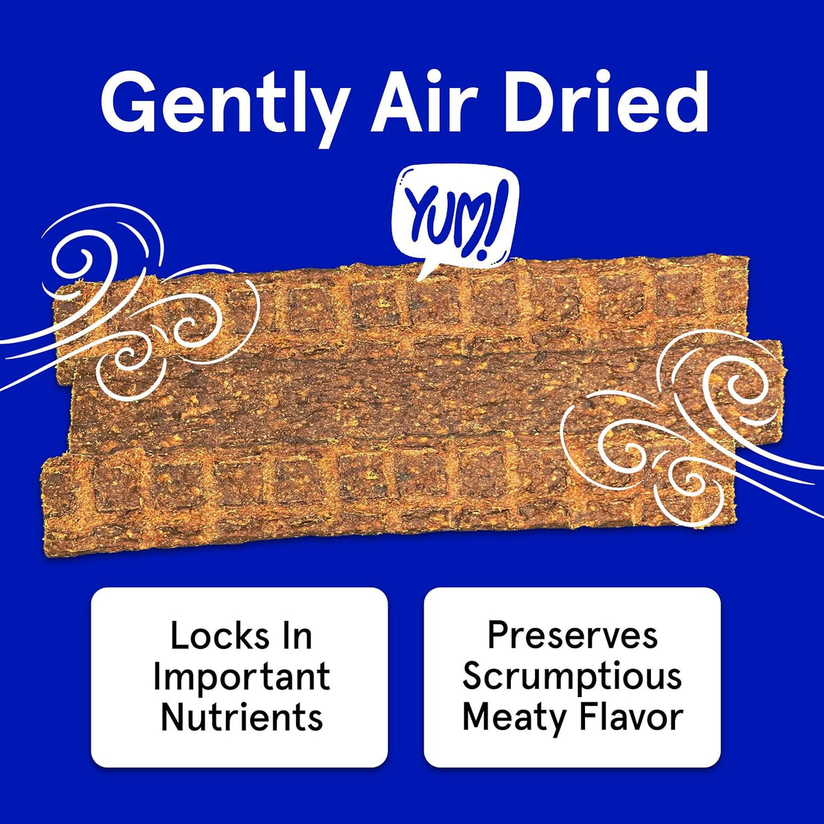 TRMC Real Meat Beef Jerky Dog Treats - 8 Air-Dried Strips of Jerky- Grain-Free Pet Snacks Made up of 95% Free-Range Grass Fed Beef - All-Natural