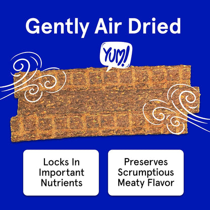 TRMC Real Meat Beef Jerky Dog Treats - 8 Air-Dried Strips of Jerky- Grain-Free Pet Snacks Made up of 95% Free-Range Grass Fed Beef - All-Natural