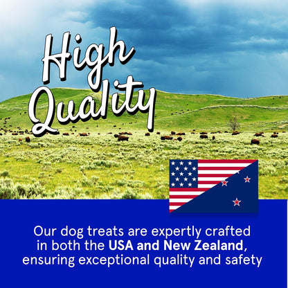 TRMC Real Meat Beef Jerky Dog Treats - 8 Air-Dried Strips of Jerky- Grain-Free Pet Snacks Made up of 95% Free-Range Grass Fed Beef - All-Natural