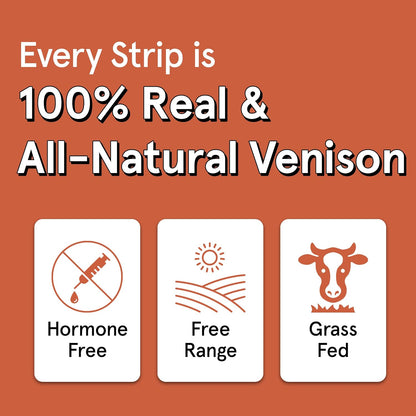 TRMC Real Meat Beef Jerky Dog Treats - 8 Air-Dried Strips of Jerky- Grain-Free Pet Snacks Made up of 95% Free-Range Grass Fed Beef - All-Natural