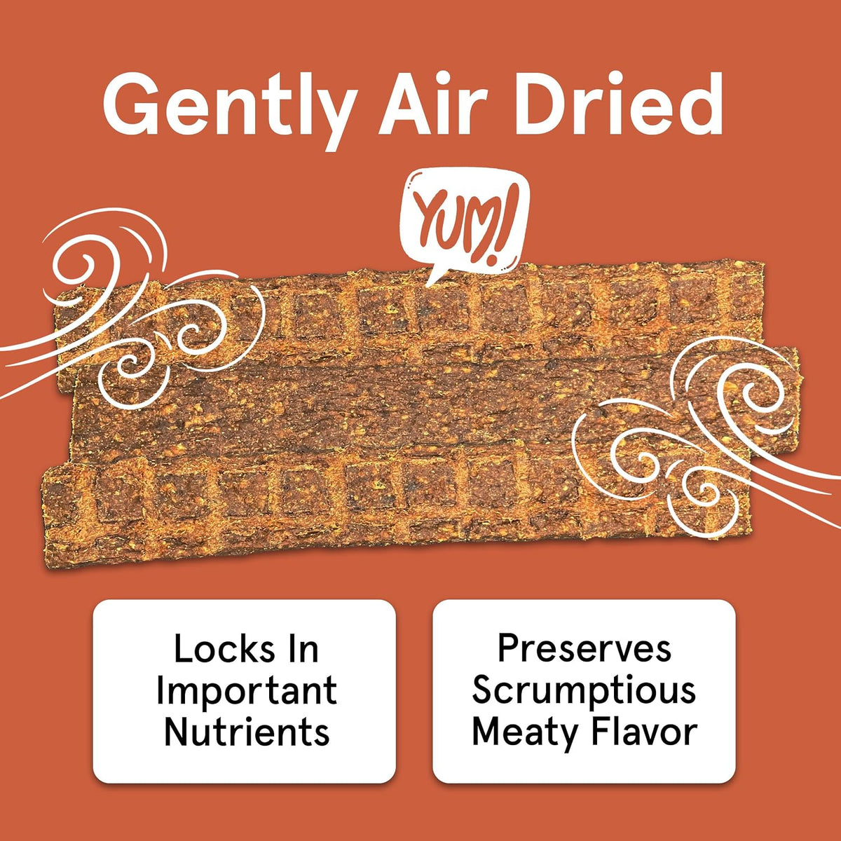TRMC Real Meat Beef Jerky Dog Treats - 8 Air-Dried Strips of Jerky- Grain-Free Pet Snacks Made up of 95% Free-Range Grass Fed Beef - All-Natural