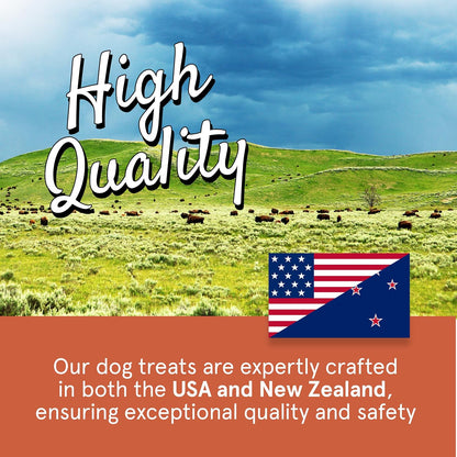 TRMC Real Meat Beef Jerky Dog Treats - 8 Air-Dried Strips of Jerky- Grain-Free Pet Snacks Made up of 95% Free-Range Grass Fed Beef - All-Natural