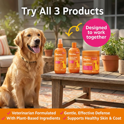 Flea and Tick Spray for Dogs - Kills Fleas, Ticks & Eggs, 16oz