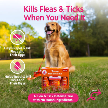 Flea and Tick Spray for Dogs - Kills Fleas, Ticks & Eggs, 16oz