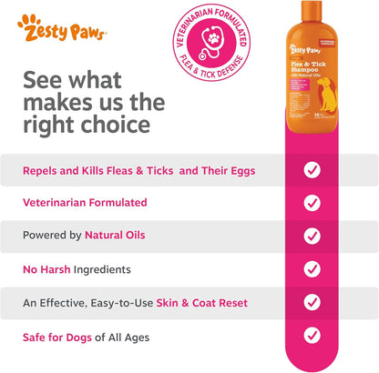 Flea and Tick Spray for Dogs - Kills Fleas, Ticks & Eggs, 16oz