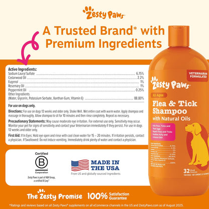Flea and Tick Spray for Dogs - Kills Fleas, Ticks & Eggs, 16oz