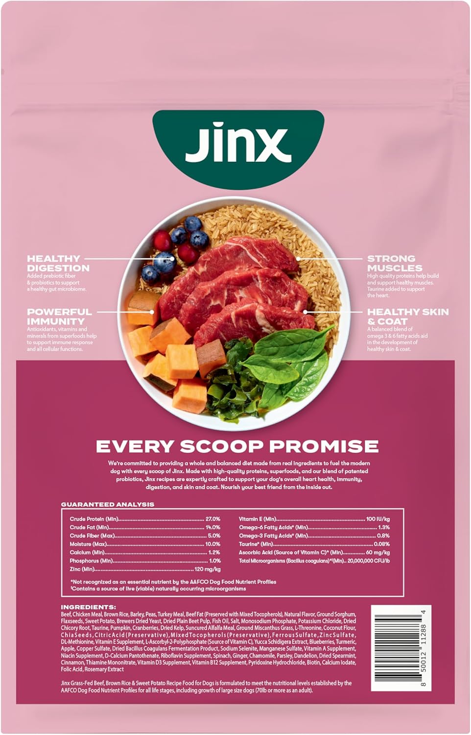 Dry Dog Food - Grass-Fed Beef, Brown Rice & Sweet Potato, 4lb