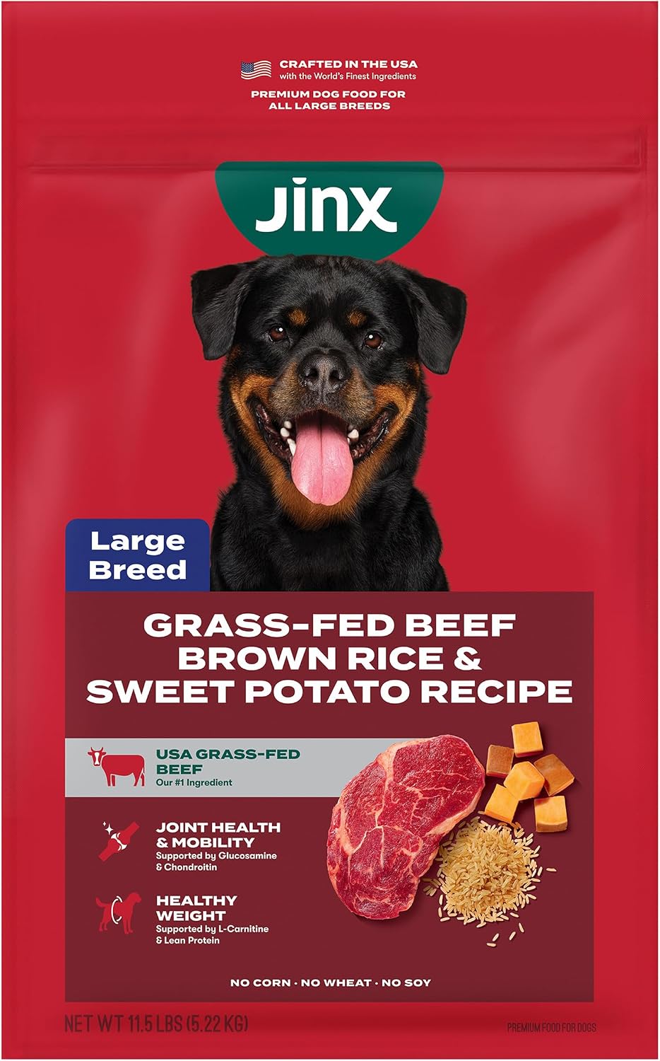 Dry Dog Food - Grass-Fed Beef, Brown Rice & Sweet Potato, 4lb