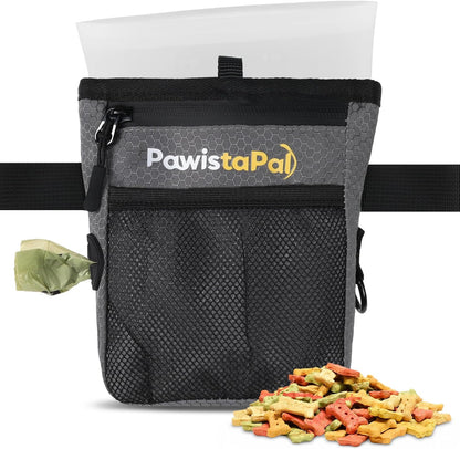 Dog Treat Pouch for Pet Training, One-Hand Magnetic Closure, Hands-Free Treat Bag with Silicone Liner, No Mess No Smell