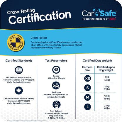 CarSafe Crash Tested Dog Safety Harness | Size M