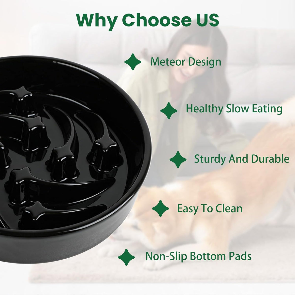Slow Feeder Dog Bowls Anti-Choking Puzzle Dog Food Bowls Anti-Slip Interactive Feeding Slow Down Eating Bloat Stop Maze Dishes for Medium Breeds, Grey