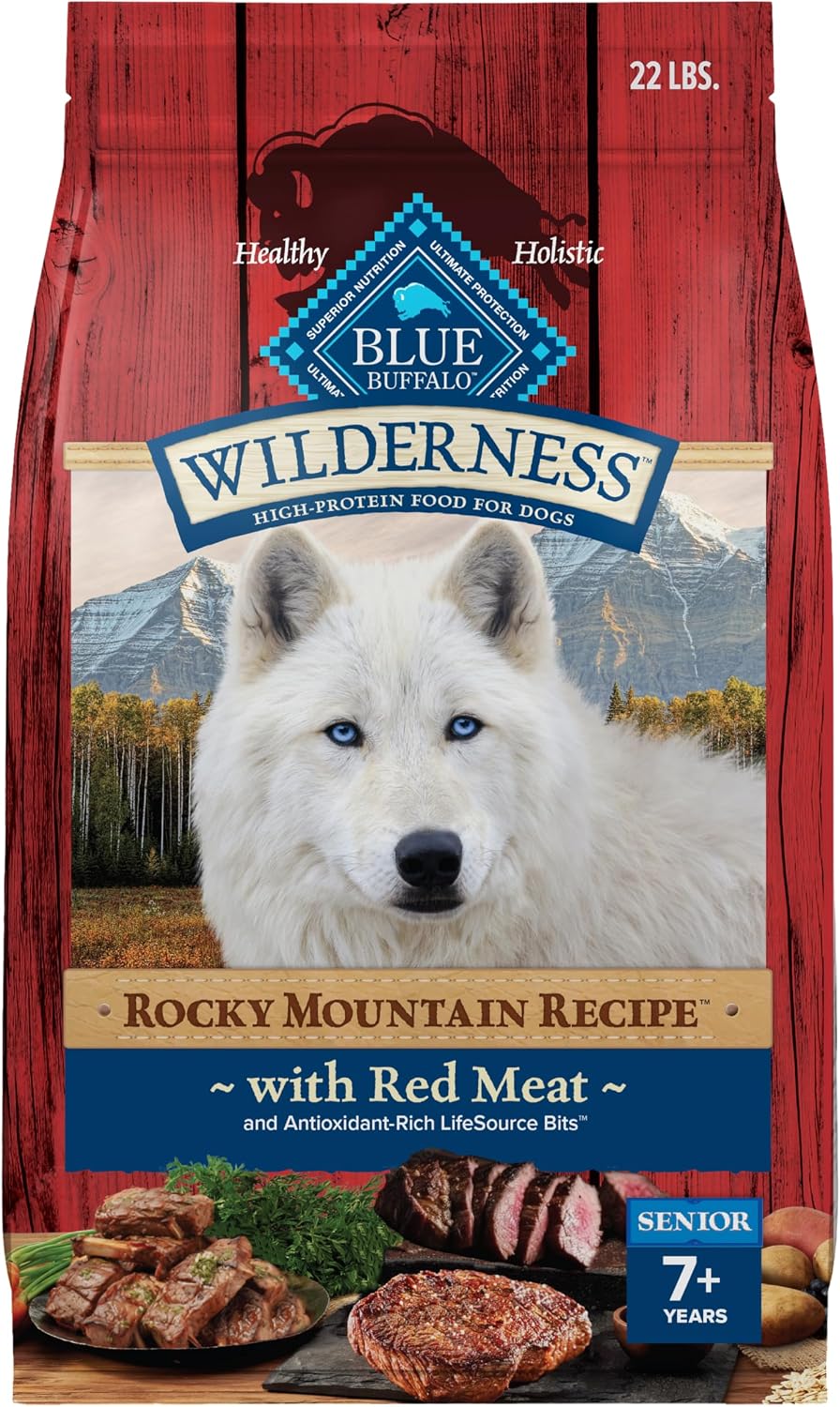 Blue Buffalo Wilderness Rocky Mountain Recipe Senior Dry Dog Food, 28 lb