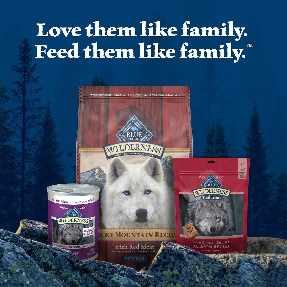 Blue Buffalo Wilderness Rocky Mountain Recipe Senior Dry Dog Food, 28 lb