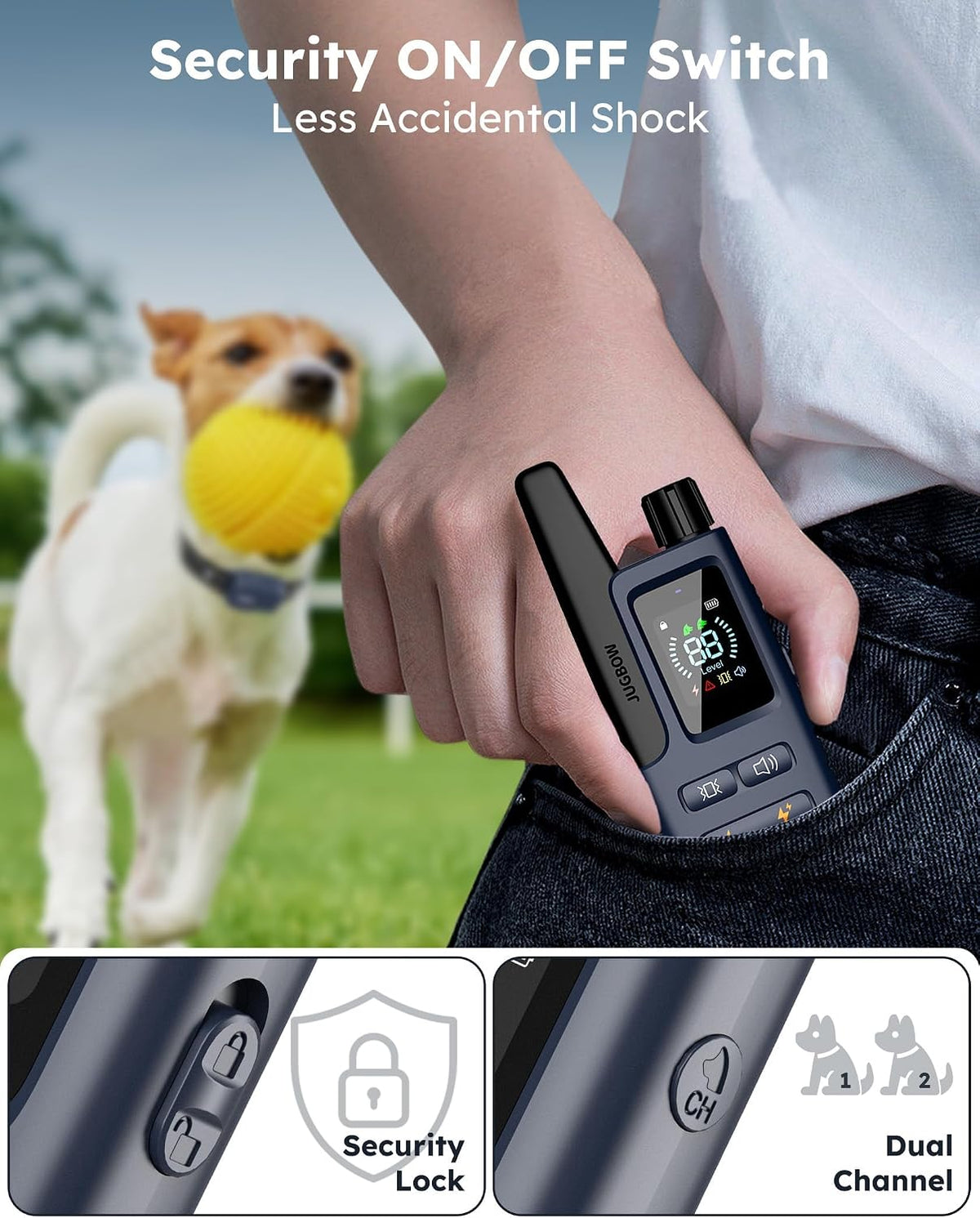 Shock Collar for 2 Dogs with Remote, 4200FT Range, Fits 10-120 lbs
