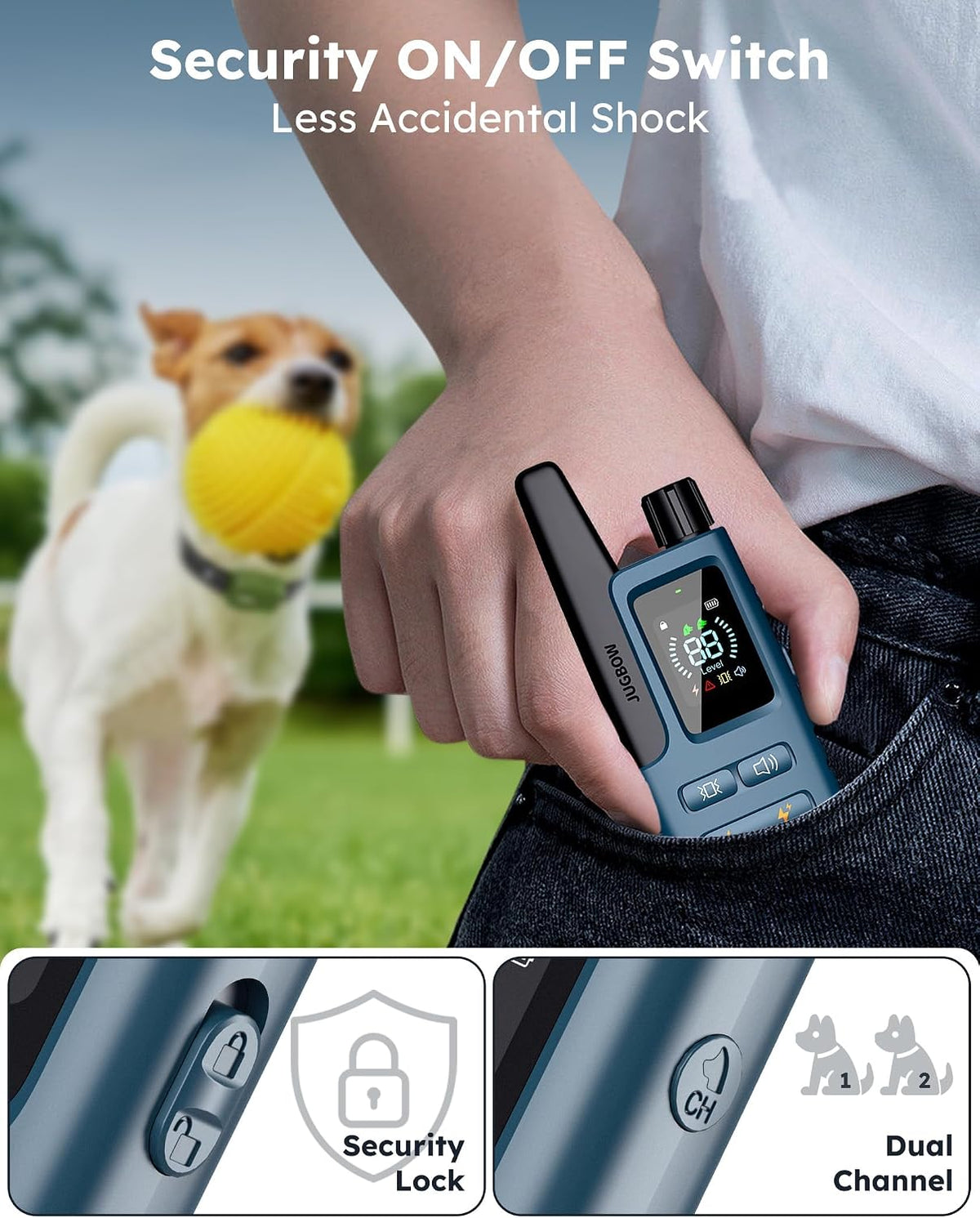 Shock Collar for 2 Dogs with Remote, 4200FT Range, Fits 10-120 lbs
