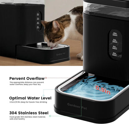 2.2 Gallon Automatic Dog Water Dispenser with Stainless Steel Bowl