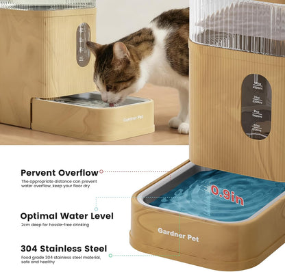 2.2 Gallon Automatic Dog Water Dispenser with Stainless Steel Bowl