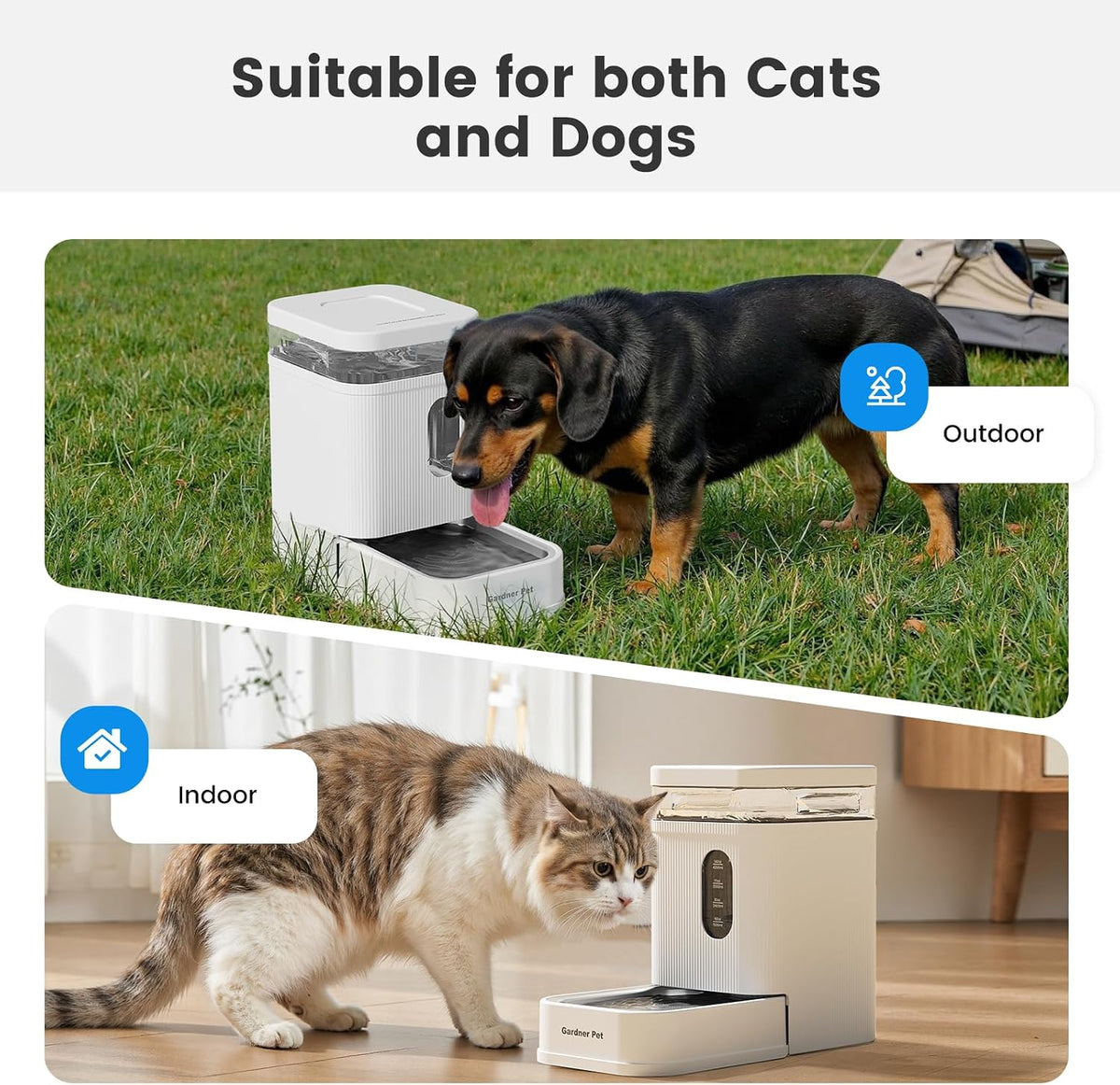 2.2 Gallon Automatic Dog Water Dispenser with Stainless Steel Bowl