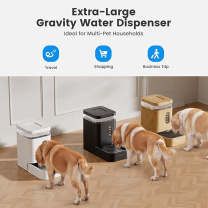 2.2 Gallon Automatic Dog Water Dispenser with Stainless Steel Bowl