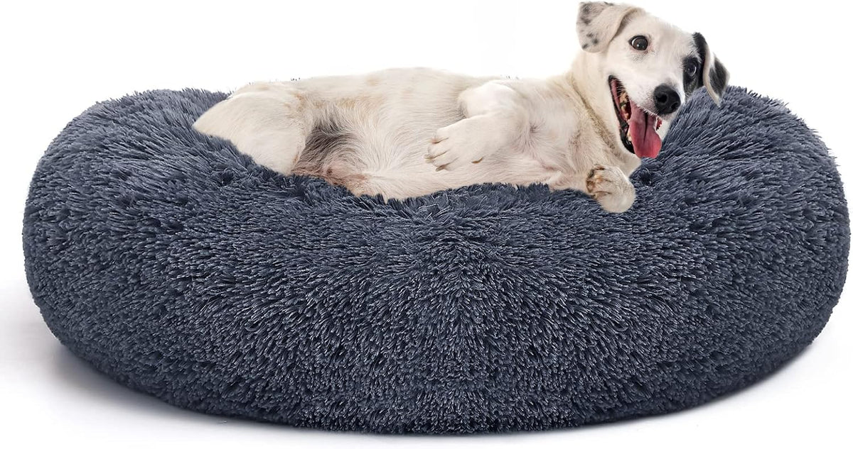 Orthopedic Dog Bed Comfortable Donut Cuddler Round Pet Beds Ultra Soft Washable Dog and Cat Cushion (20''/23''/30'') (23'', Brown)