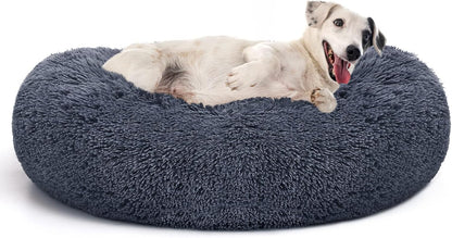 Orthopedic Dog Bed Comfortable Donut Cuddler Round Pet Beds Ultra Soft Washable Dog and Cat Cushion (20''/23''/30'') (23'', Brown)