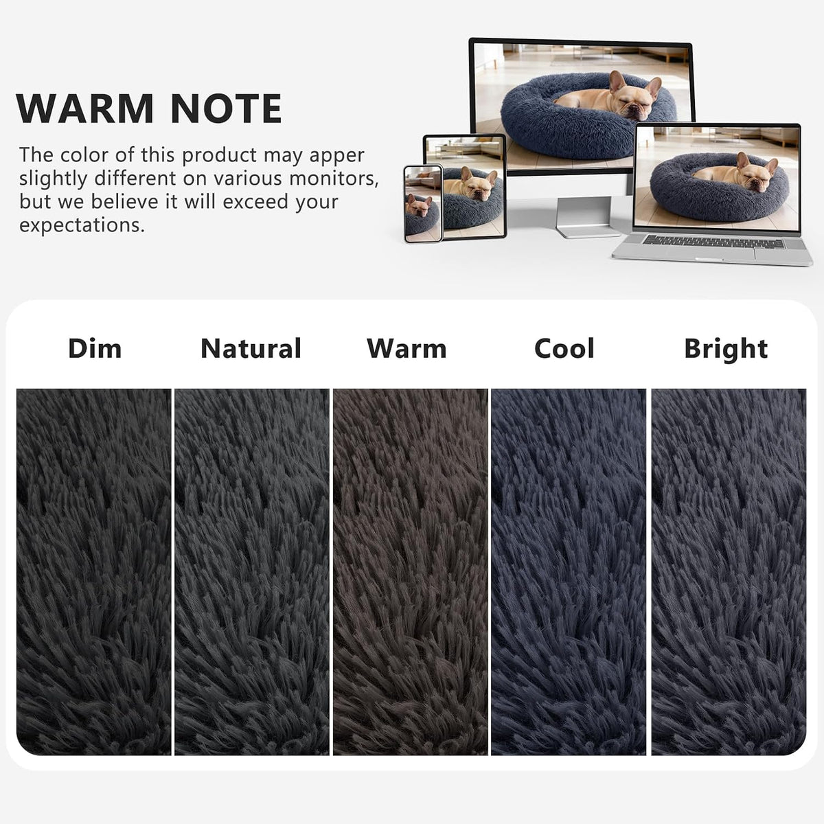 Orthopedic Dog Bed Comfortable Donut Cuddler Round Pet Beds Ultra Soft Washable Dog and Cat Cushion (20''/23''/30'') (23'', Brown)