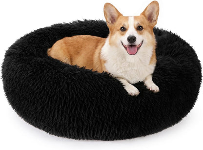 Orthopedic Dog Bed Comfortable Donut Cuddler Round Pet Beds Ultra Soft Washable Dog and Cat Cushion (20''/23''/30'') (23'', Brown)