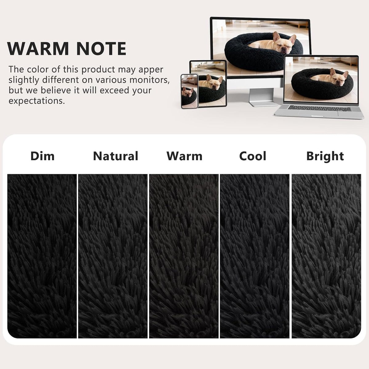 Orthopedic Dog Bed Comfortable Donut Cuddler Round Pet Beds Ultra Soft Washable Dog and Cat Cushion (20''/23''/30'') (23'', Brown)