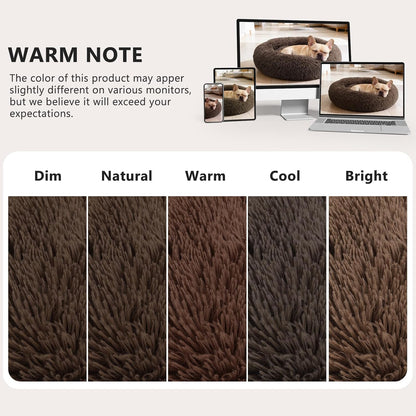 Orthopedic Dog Bed Comfortable Donut Cuddler Round Pet Beds Ultra Soft Washable Dog and Cat Cushion (20''/23''/30'') (23'', Brown)