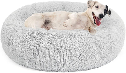 Orthopedic Dog Bed Comfortable Donut Cuddler Round Pet Beds Ultra Soft Washable Dog and Cat Cushion (20''/23''/30'') (23'', Brown)