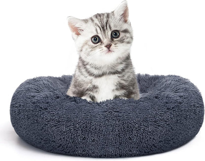 Orthopedic Dog Bed Comfortable Donut Cuddler Round Pet Beds Ultra Soft Washable Dog and Cat Cushion (20''/23''/30'') (23'', Brown)