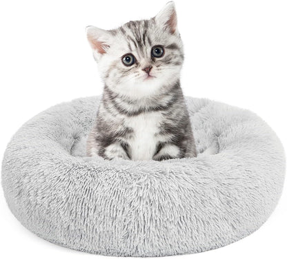 Orthopedic Dog Bed Comfortable Donut Cuddler Round Pet Beds Ultra Soft Washable Dog and Cat Cushion (20''/23''/30'') (23'', Brown)