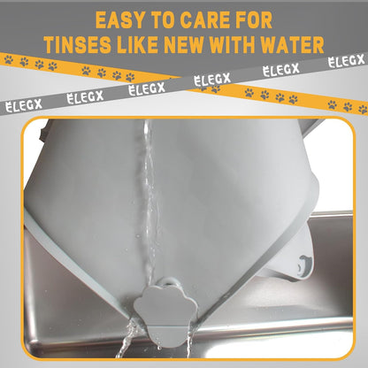 Pee Pads Tray Silicone Dog Bedpan Tray, High Edge Puppy Pad Holder Tray for Easy to Clean and Spill Free Dog Bedpan Training Pad Tray with Fixing Buckle (24 INCH x 24 INCH， with Clip)