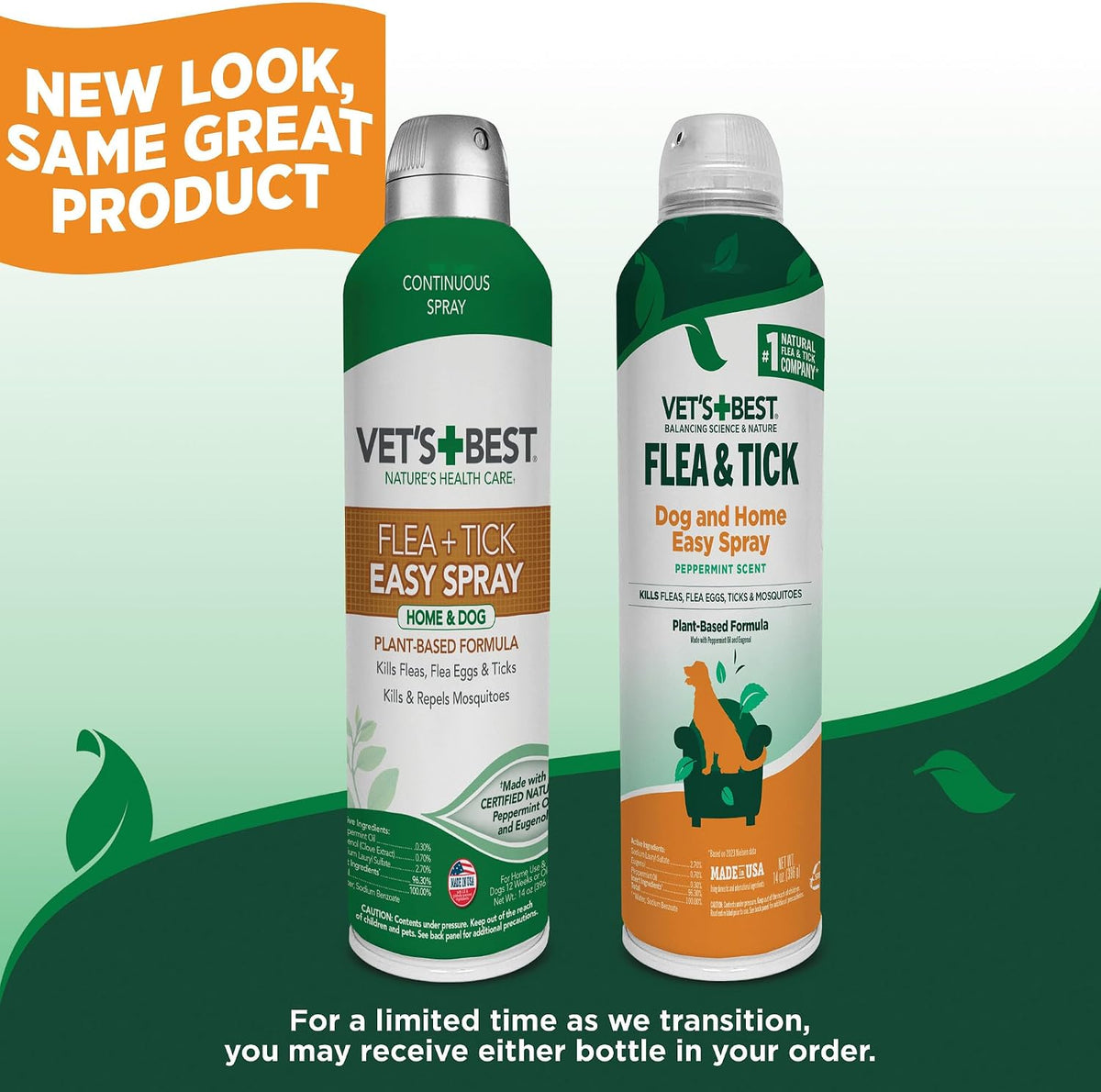 Indoor Flea & Tick Home Spray for Dogs, Plant-Based Spray, 32 oz