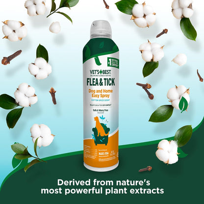 Indoor Flea & Tick Home Spray for Dogs, Plant-Based Spray, 32 oz