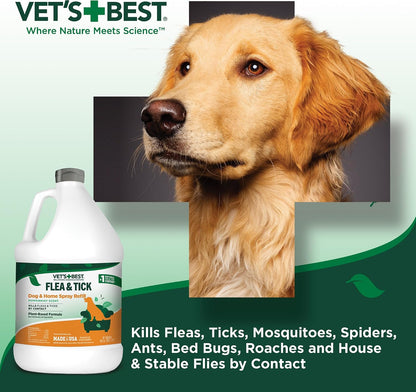 Indoor Flea & Tick Home Spray for Dogs, Plant-Based Spray, 32 oz