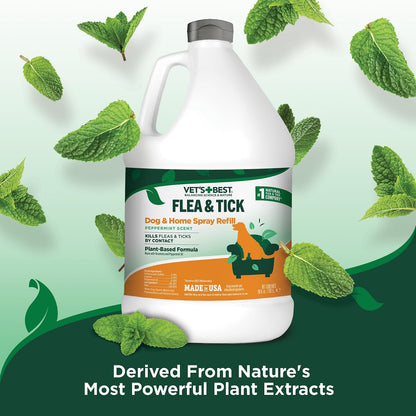 Indoor Flea & Tick Home Spray for Dogs, Plant-Based Spray, 32 oz
