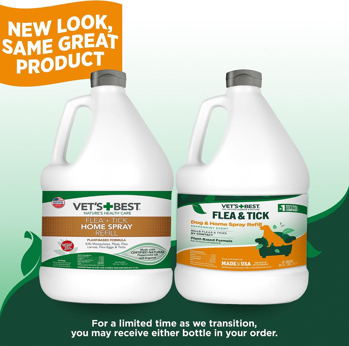 Indoor Flea & Tick Home Spray for Dogs, Plant-Based Spray, 32 oz