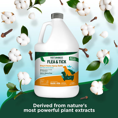 Indoor Flea & Tick Home Spray for Dogs, Plant-Based Spray, 32 oz