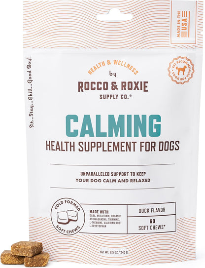Rocco & Roxie Dog Allergy Relief Chews, Omega 3 & Probiotics, 60ct