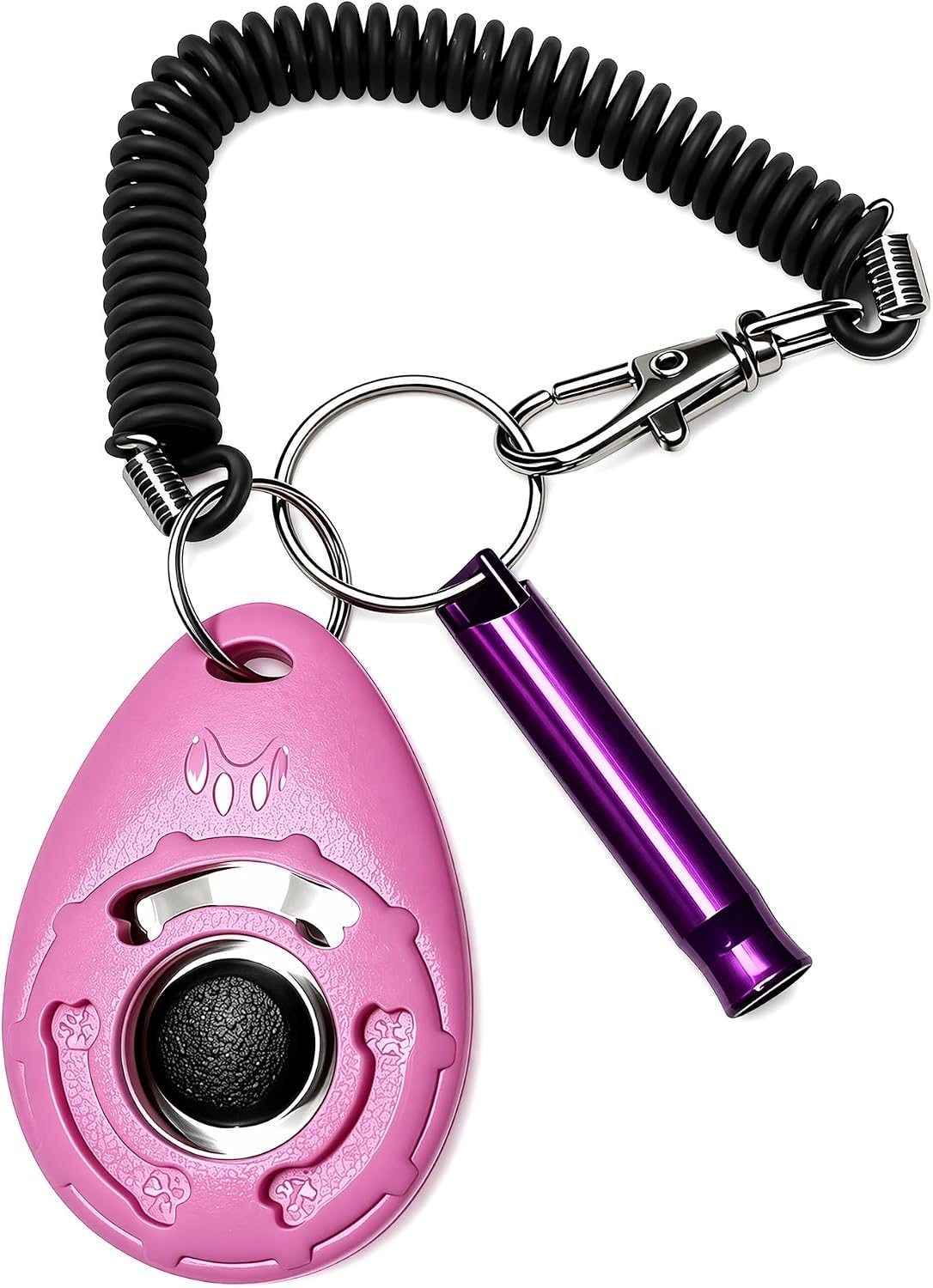 Dog Training Clicker, dog training & behavior aids, dog training kit (Pink)