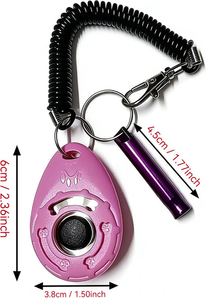 Dog Training Clicker, dog training & behavior aids, dog training kit (Pink)